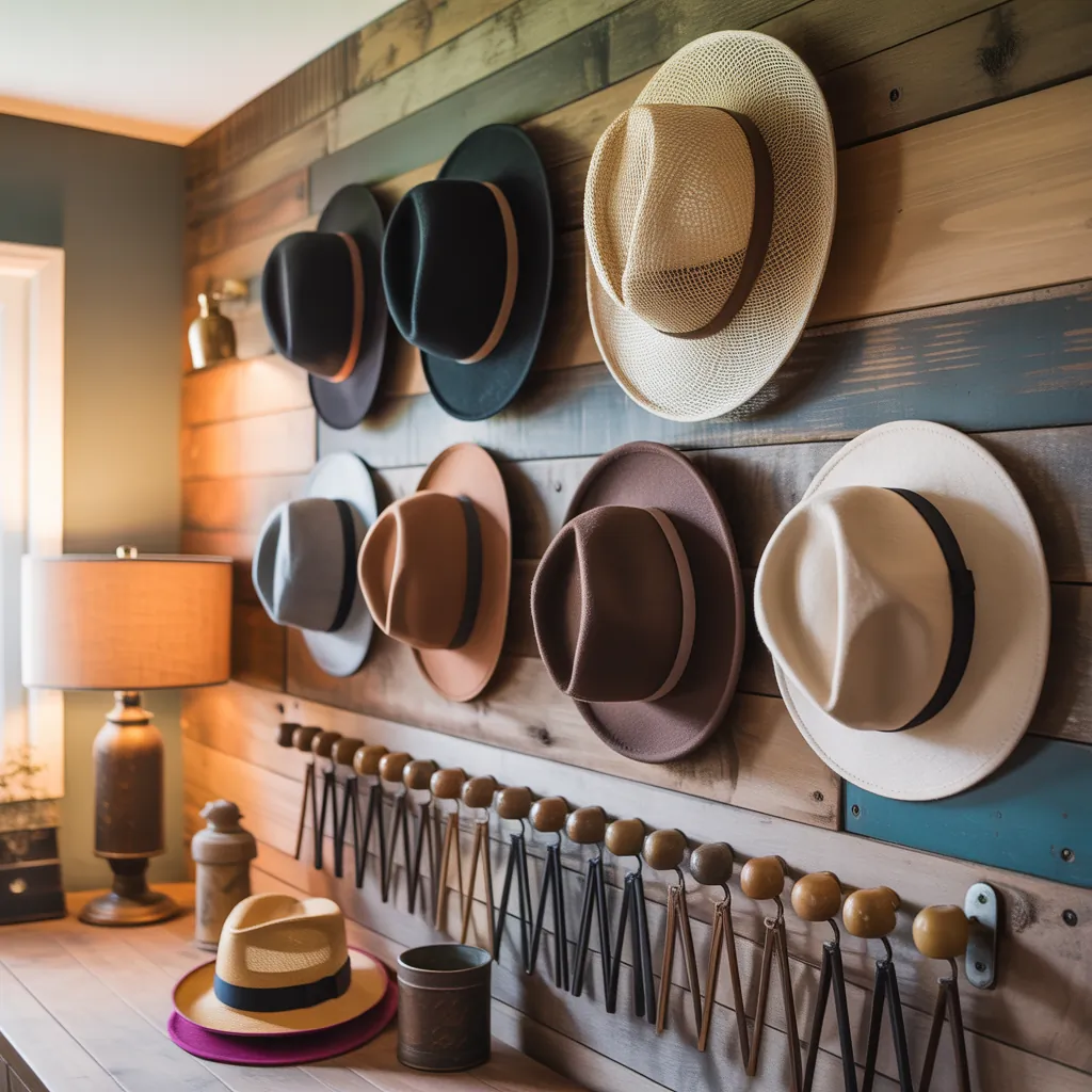 wall ideas hat display