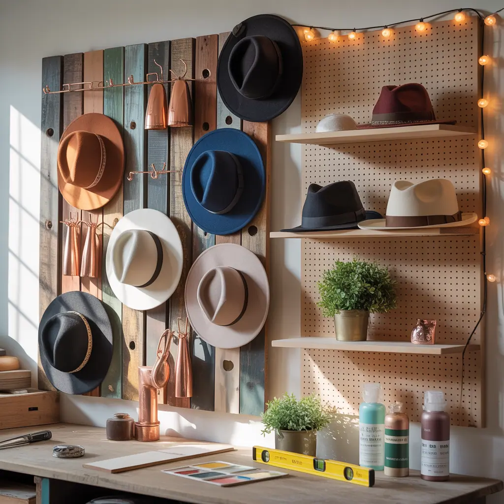 wall ideas hat display