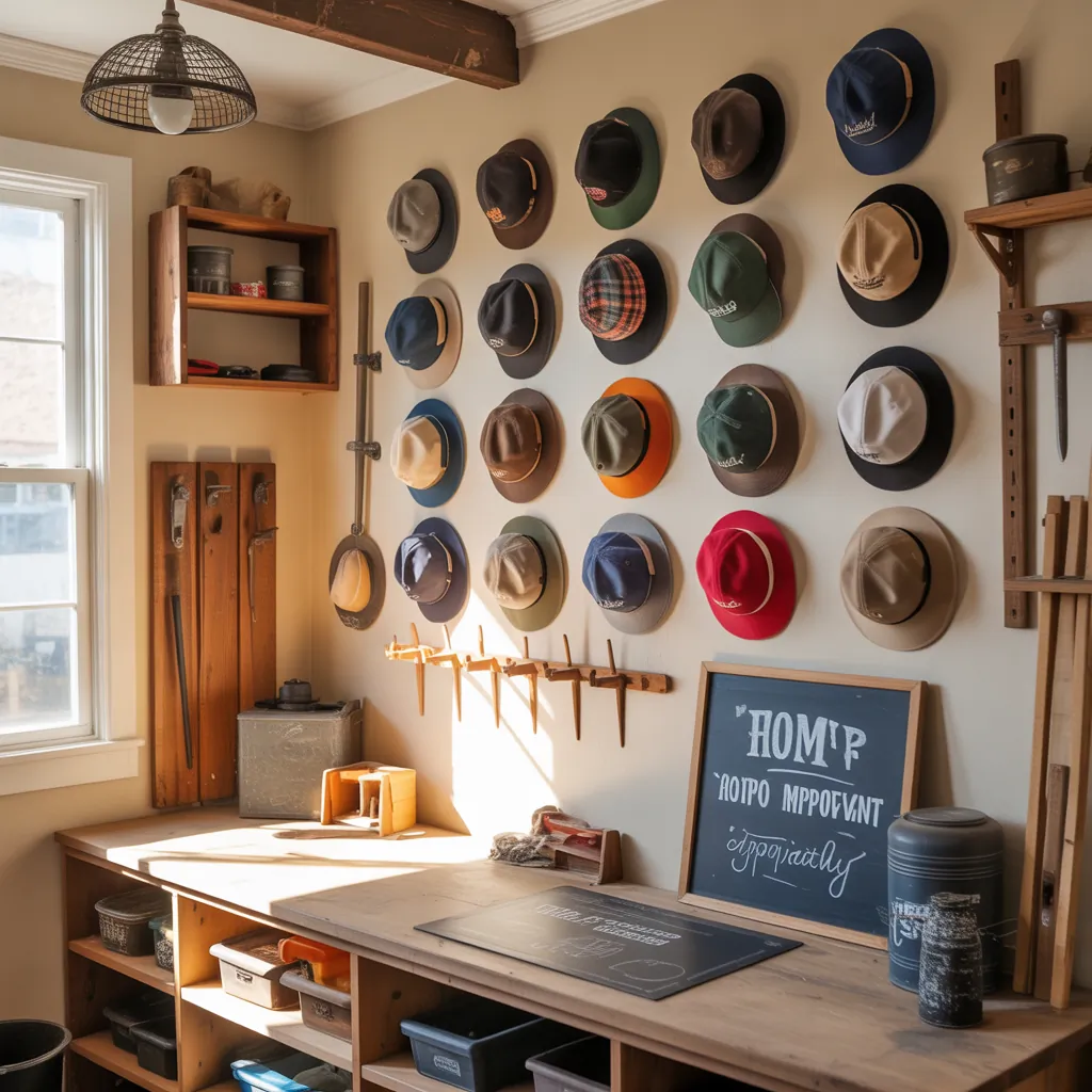 wall ideas hat display