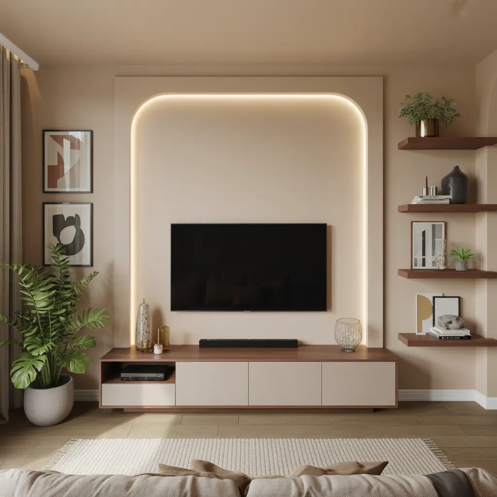 wall mounted tv decor