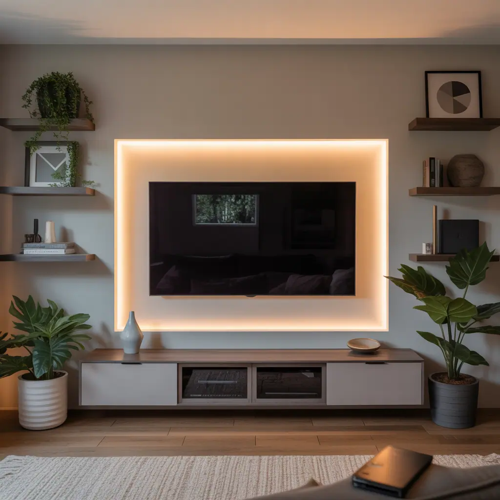 wall mounted tv decor
