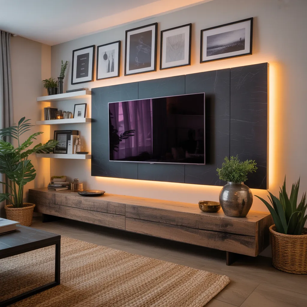 wall mounted tv decor