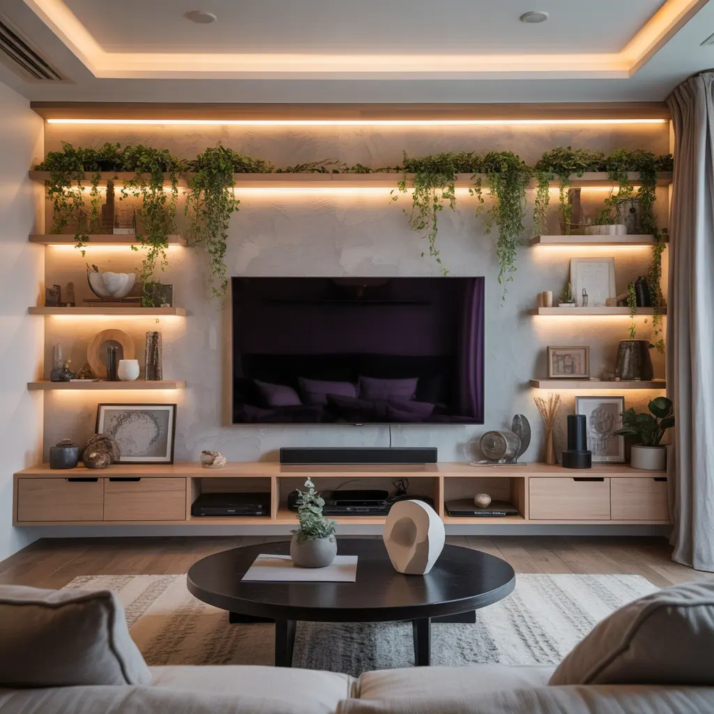 wall mounted tv decor