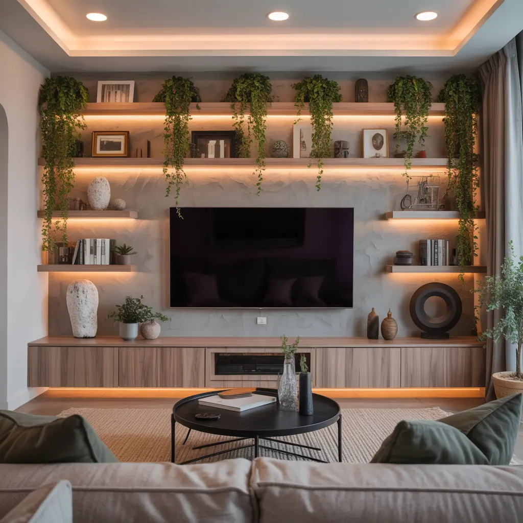 wall mounted tv decor