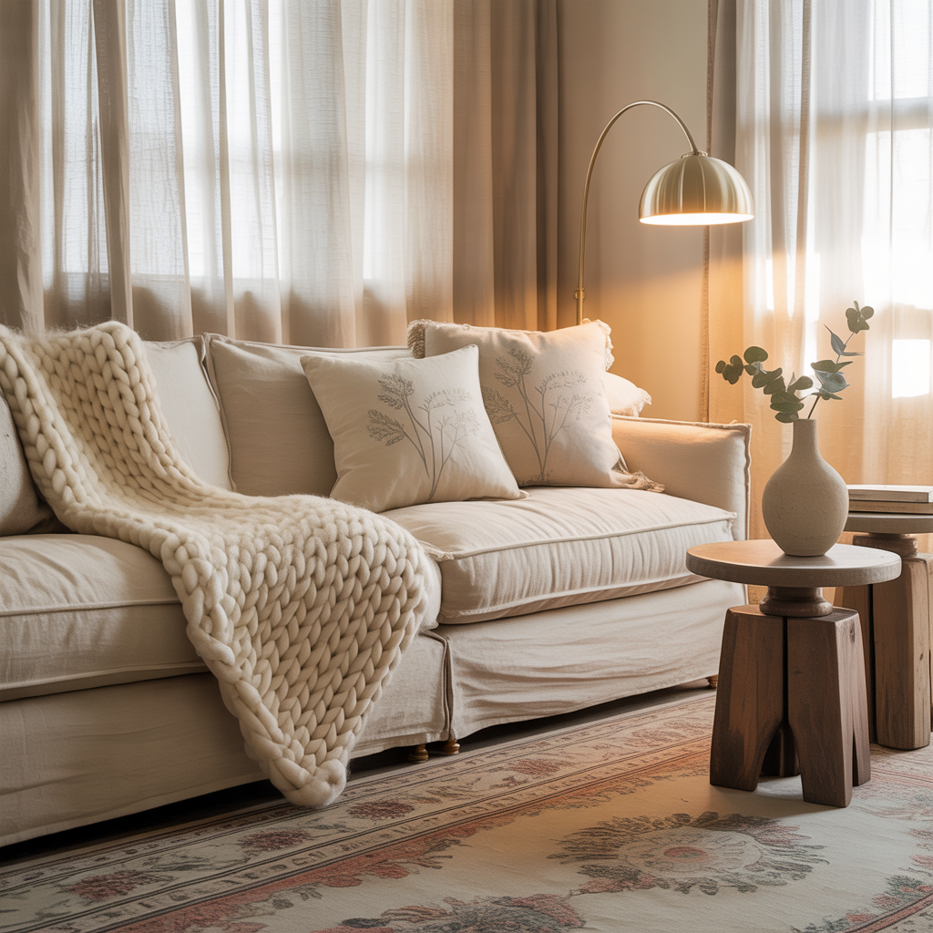 warm beige cozy living room ideas