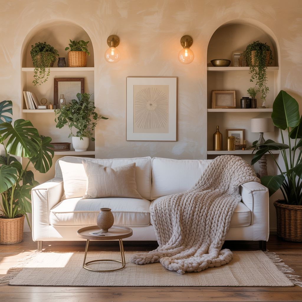 warm beige cozy living room ideas