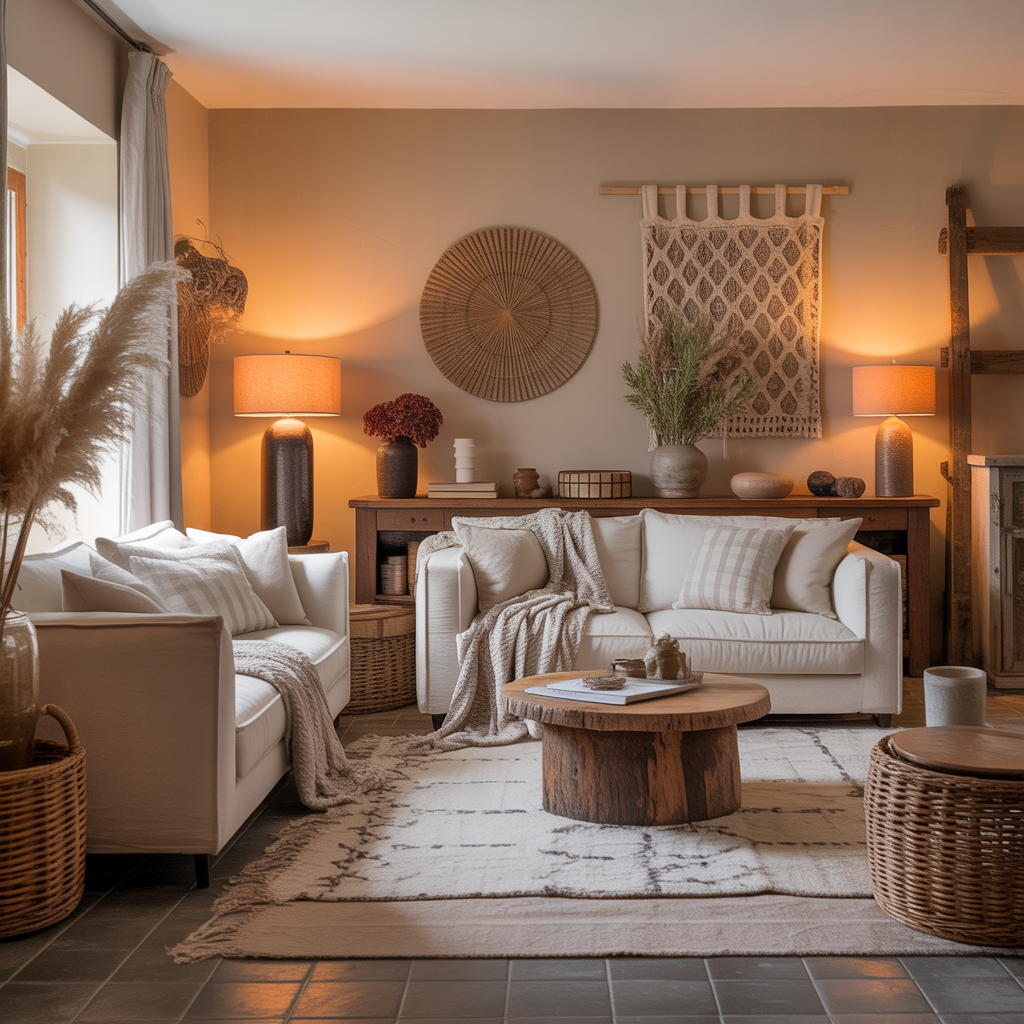 warm beige cozy living room ideas