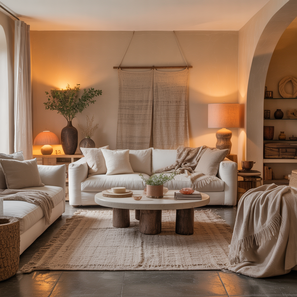 warm beige cozy living room ideas