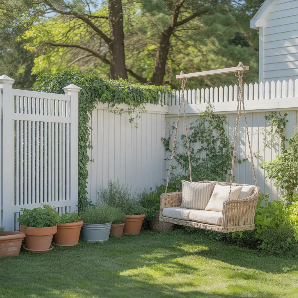 white privacy fence options