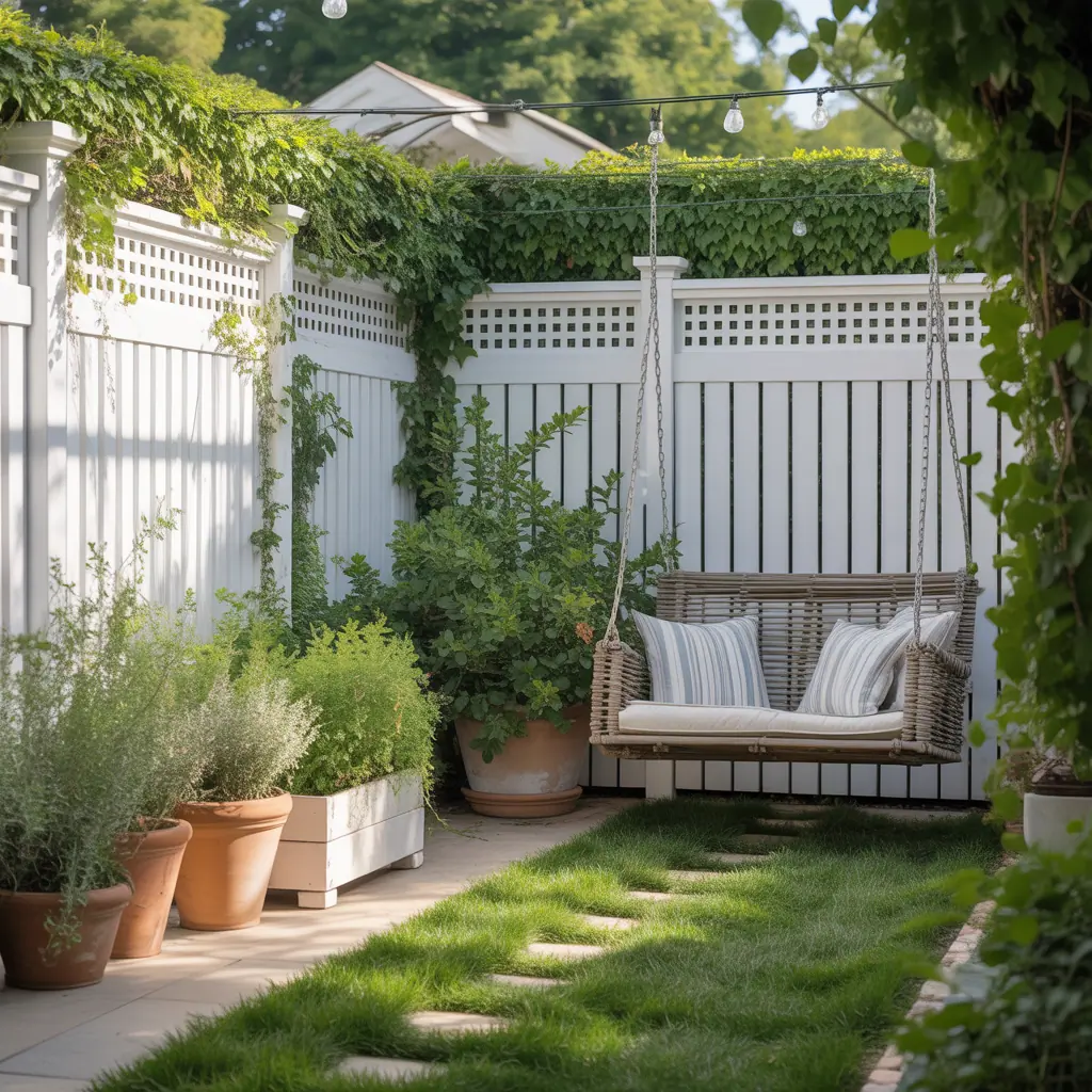white privacy fence options