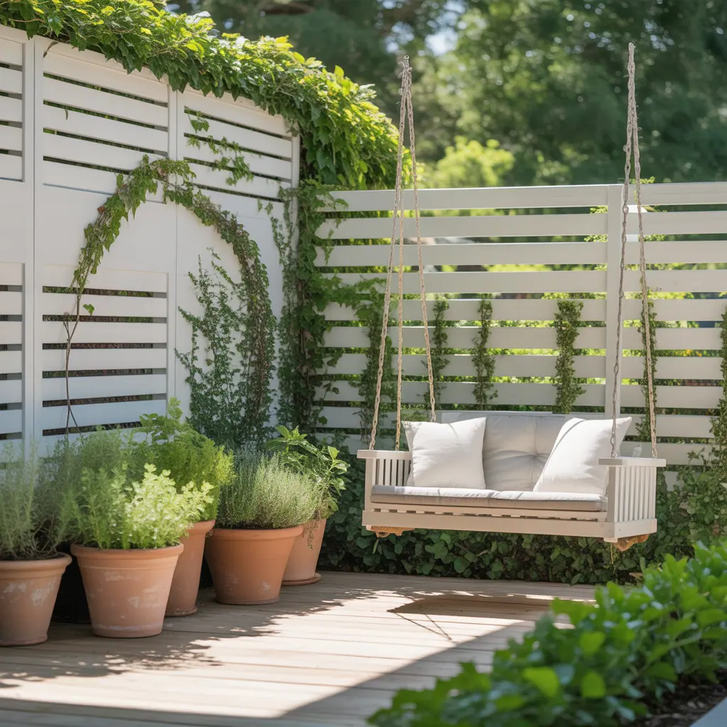 white privacy fence options