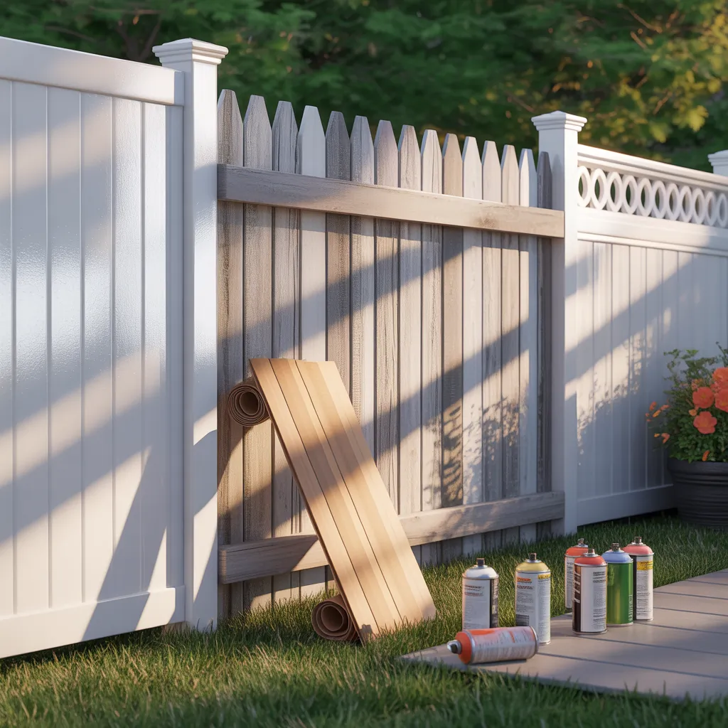 white privacy fence options
