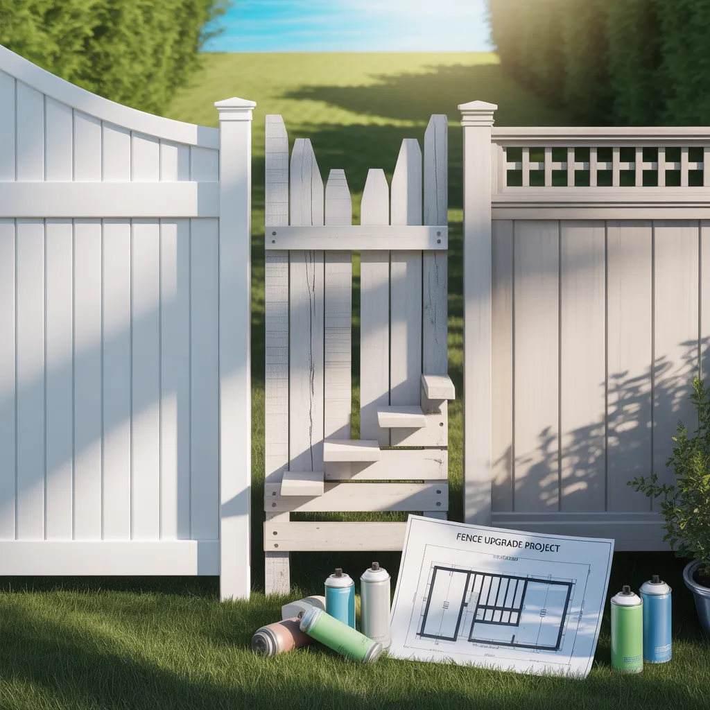 white privacy fence options