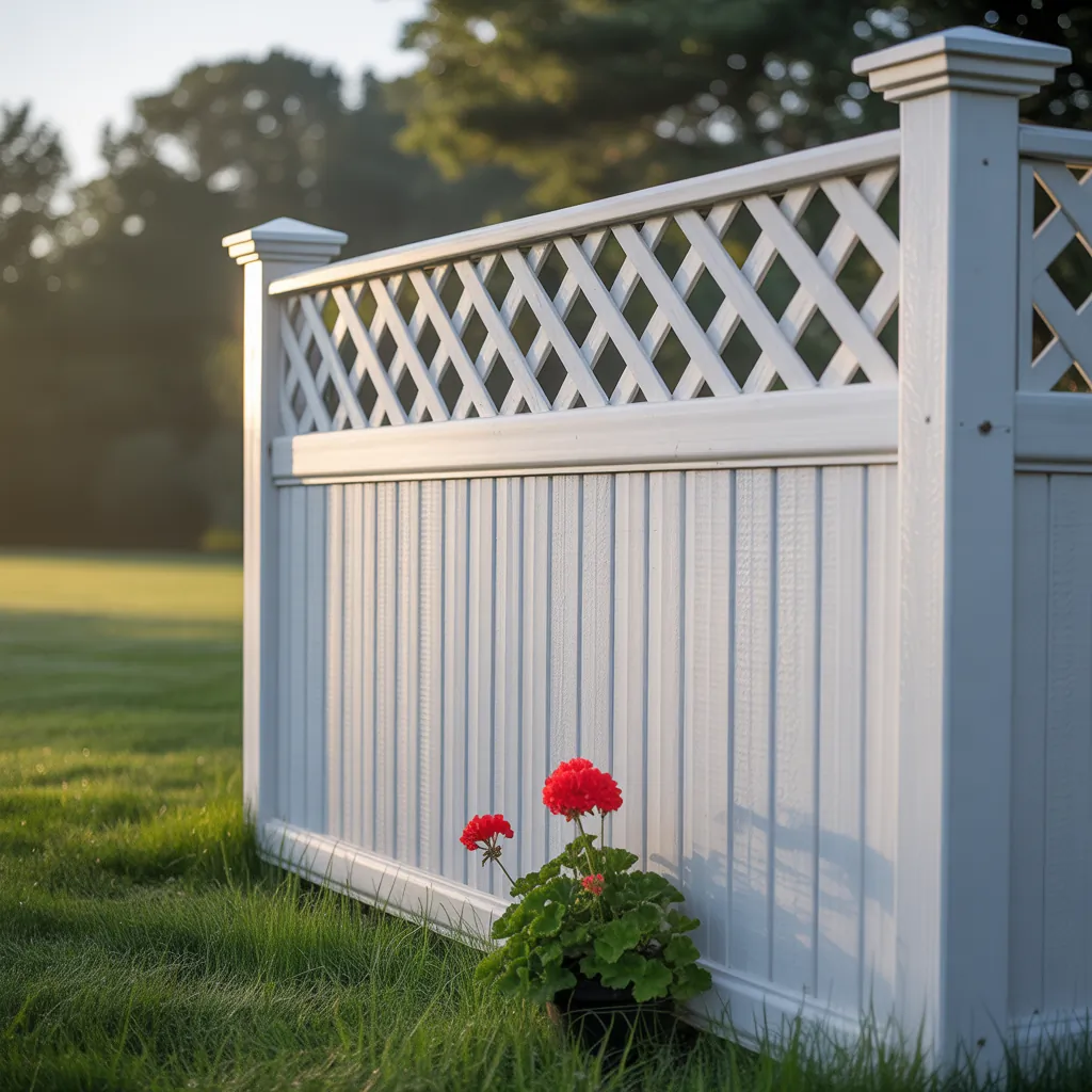 white privacy fence options