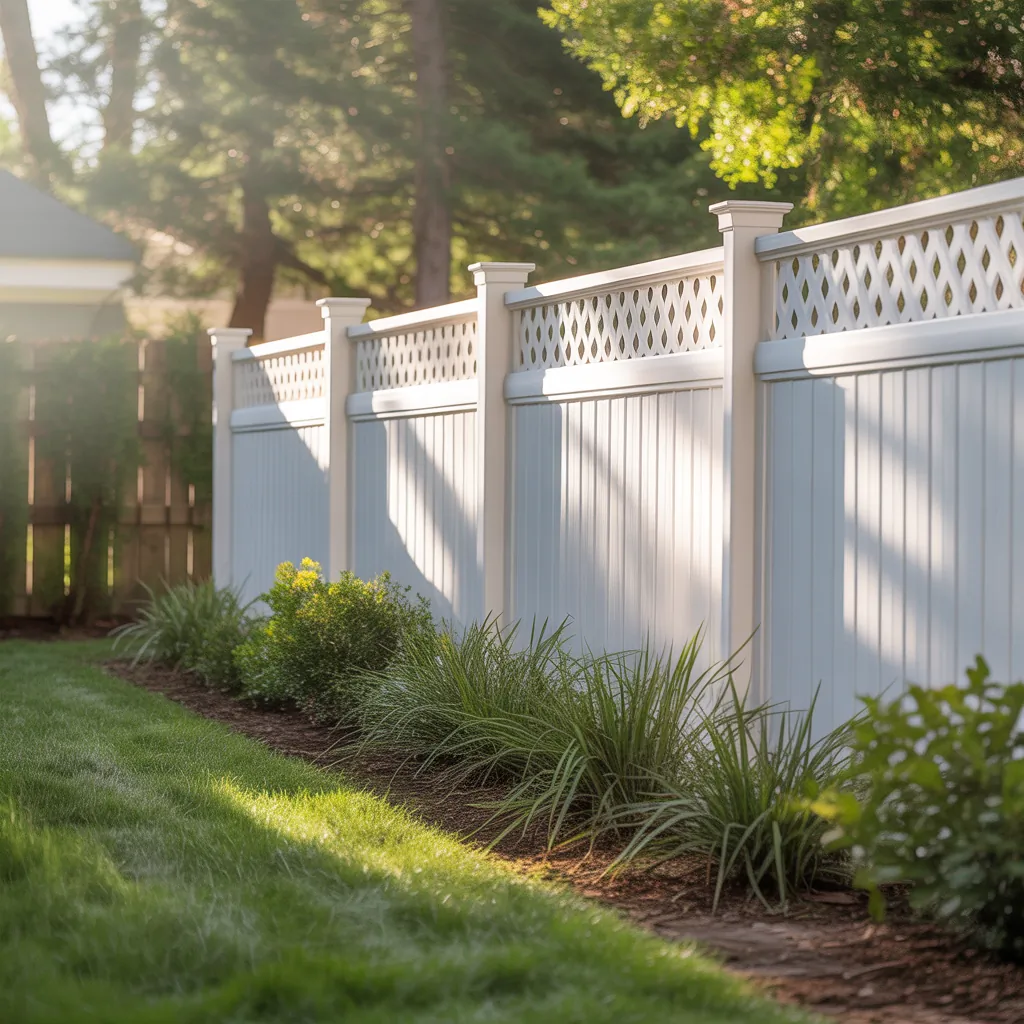 white privacy fence options