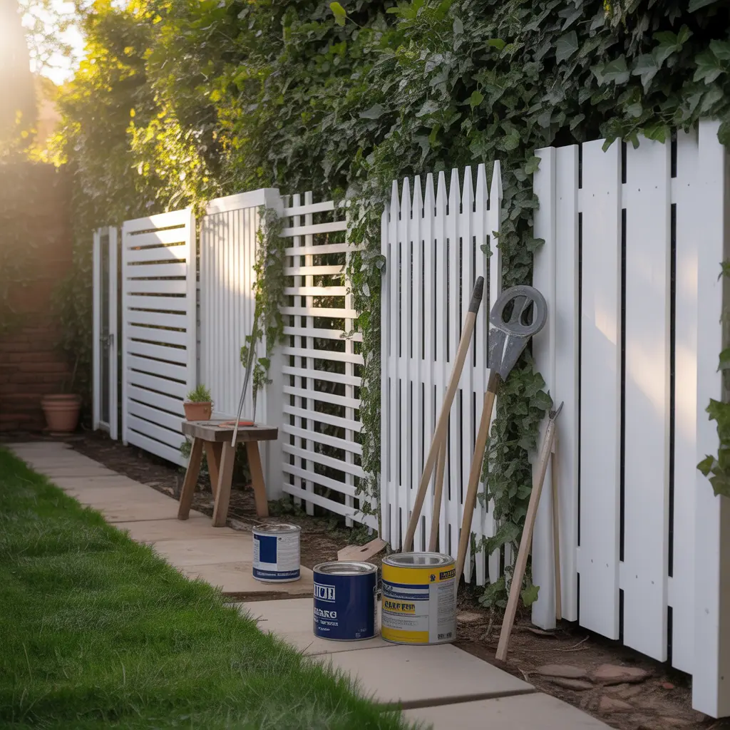 white privacy fence options