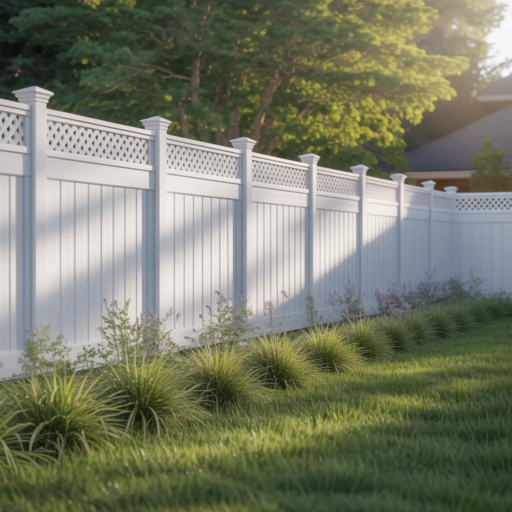 white privacy fence options