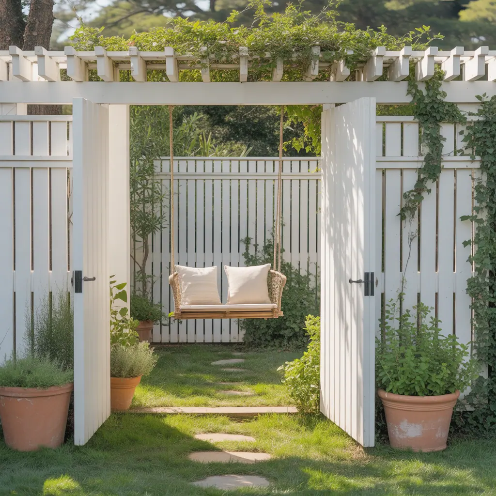 white privacy fence options