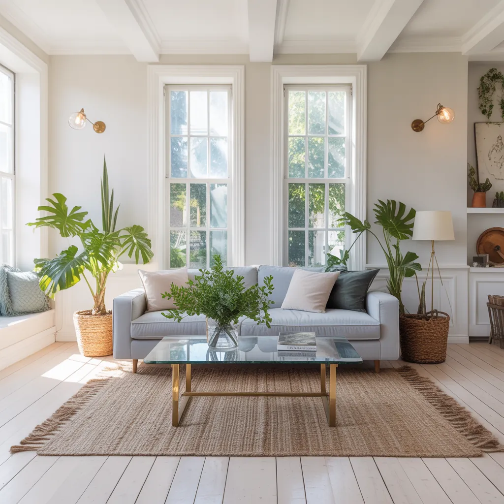 white wood floors living room ideas