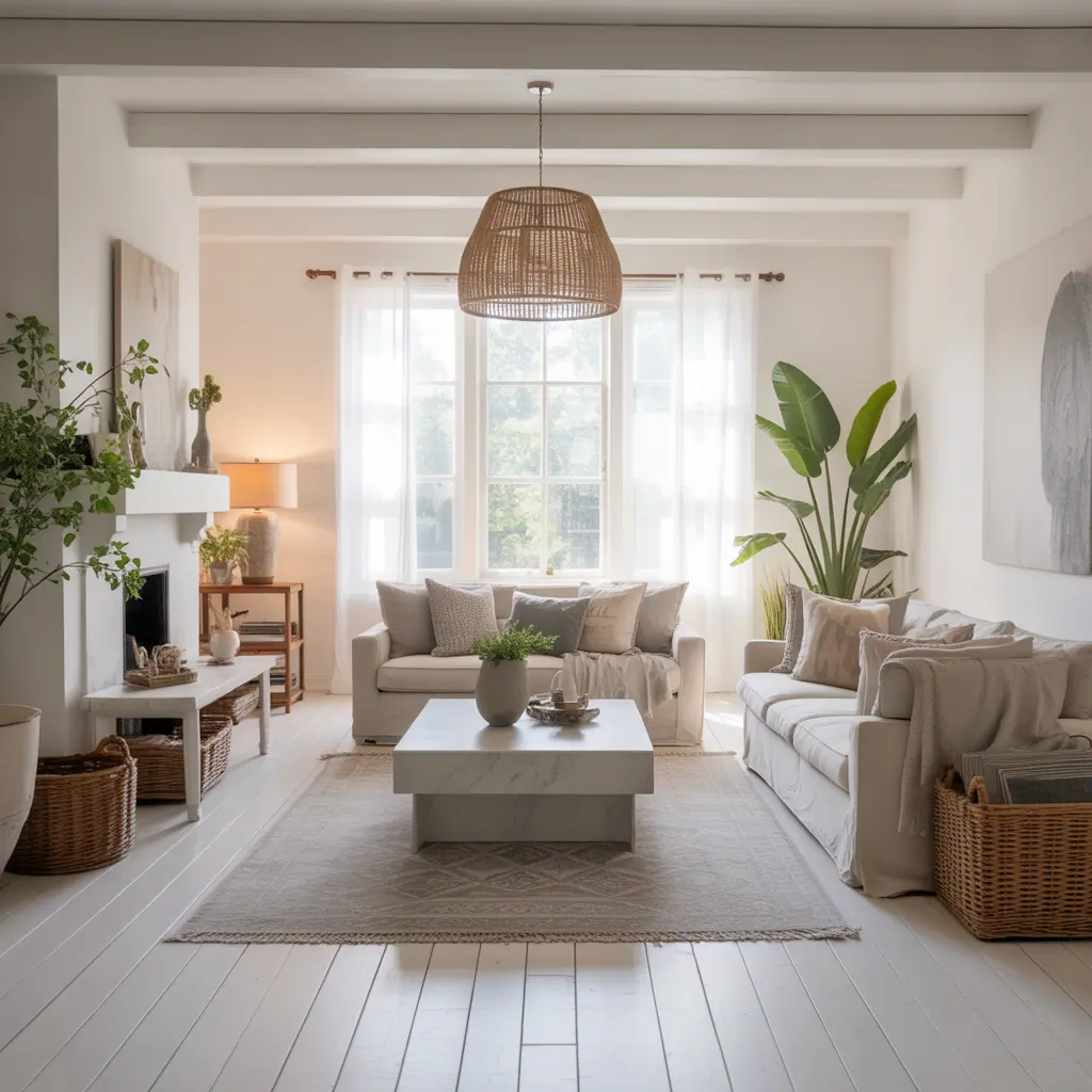 white wood floors living room ideas