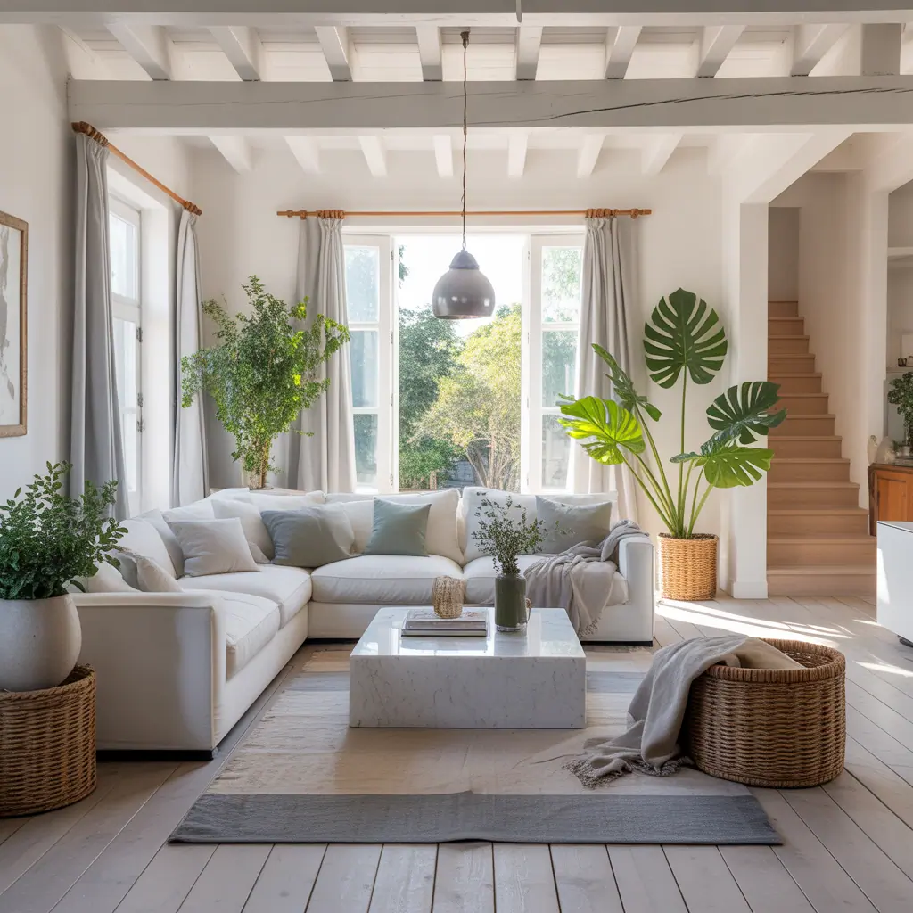 white wood floors living room ideas