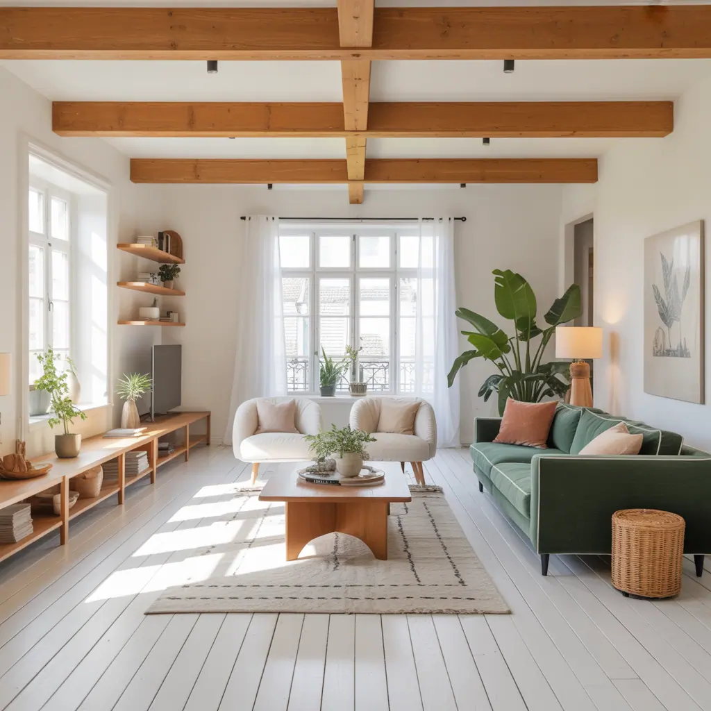 white wood floors living room ideas