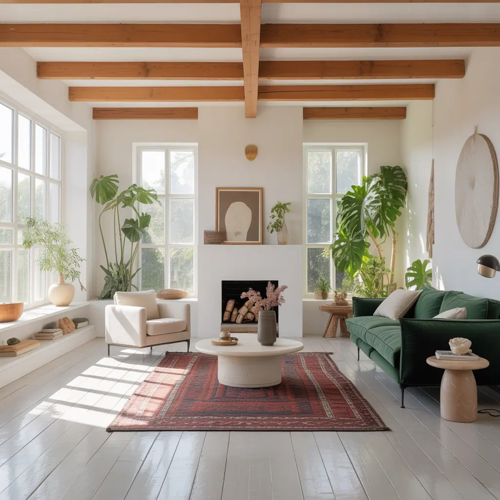 white wood floors living room ideas