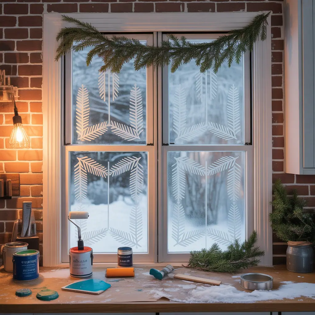 winter window painting ideas