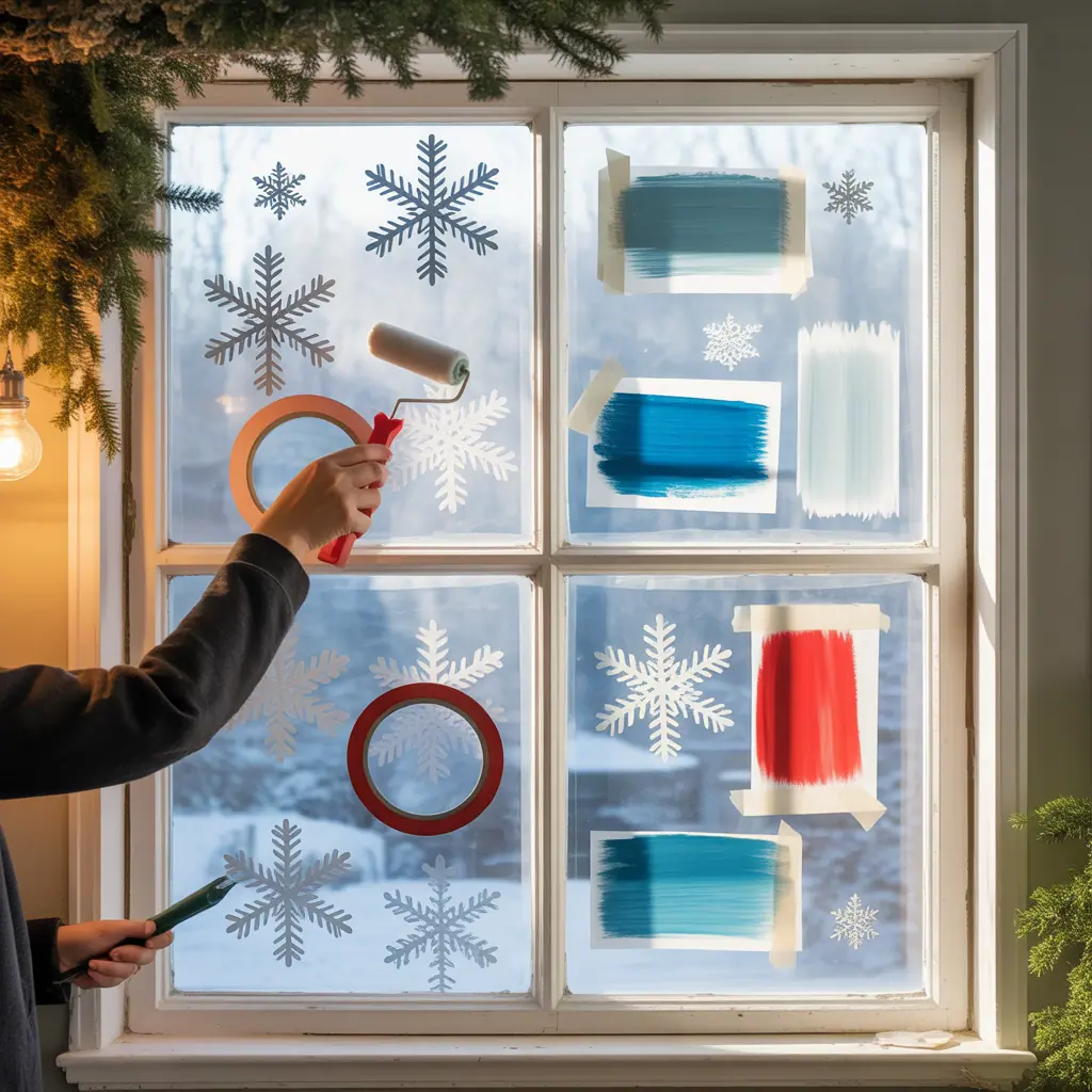 winter window painting ideas