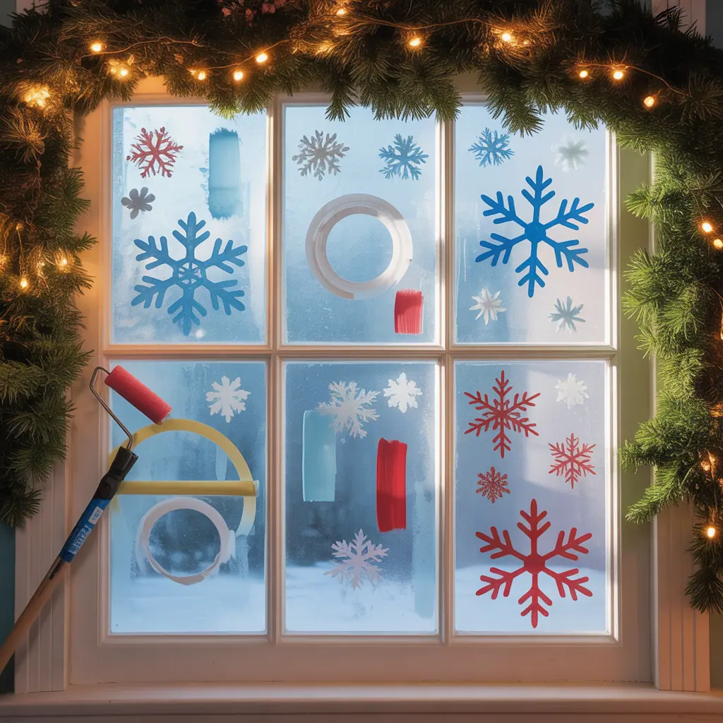 winter window painting ideas