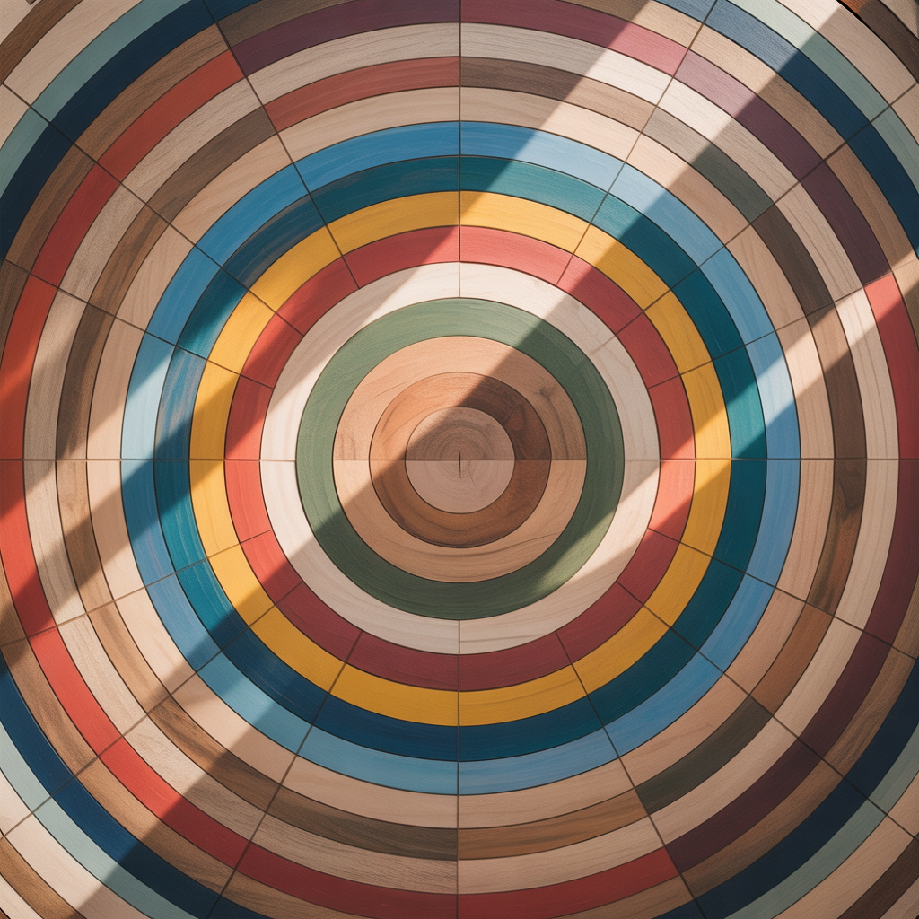 wood circle painting concepts