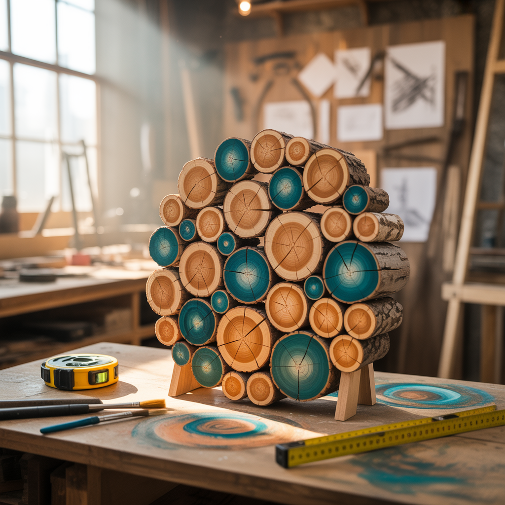 wood circle painting concepts