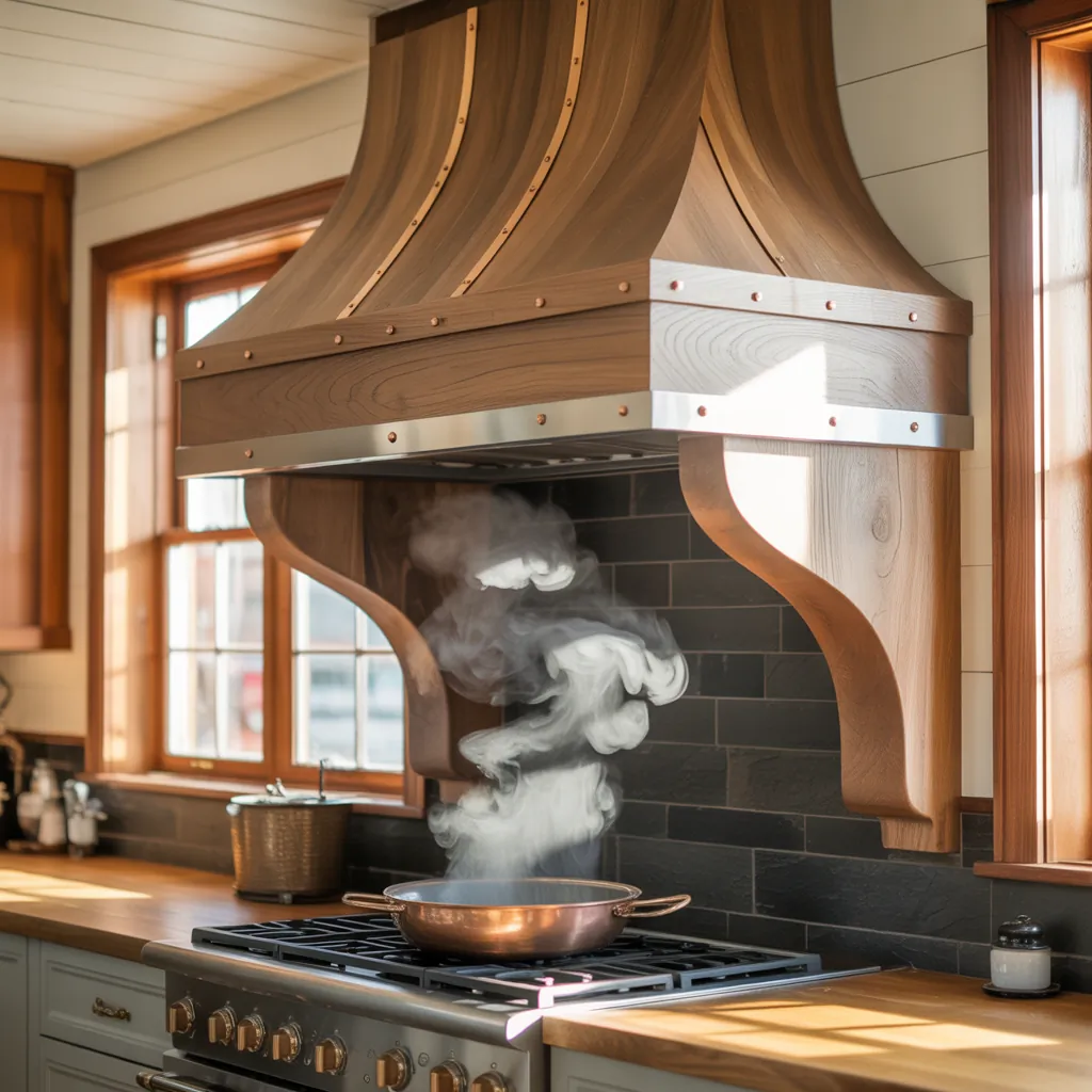 wood range hood concepts