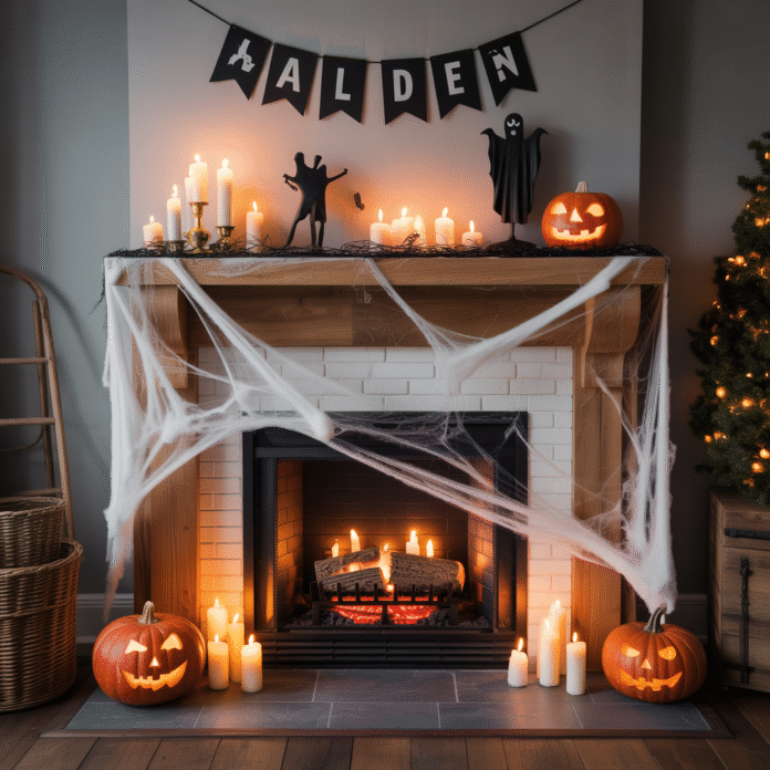 Halloween Fireplace Decor