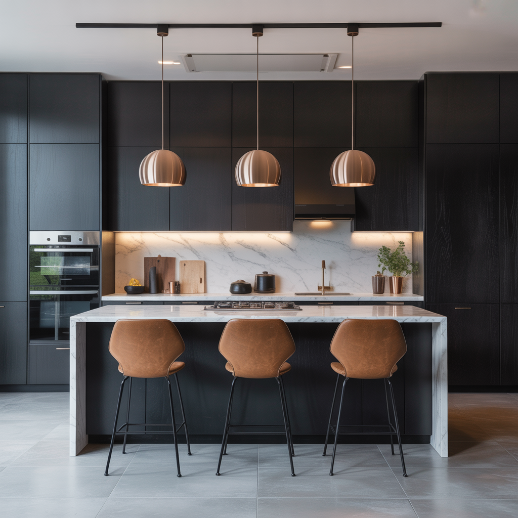 modern black kitchen