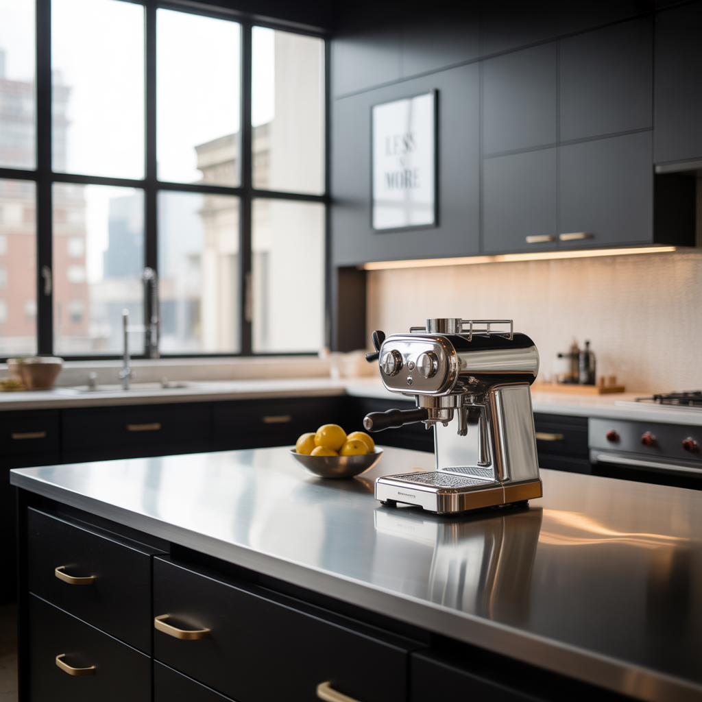 modern black kitchen