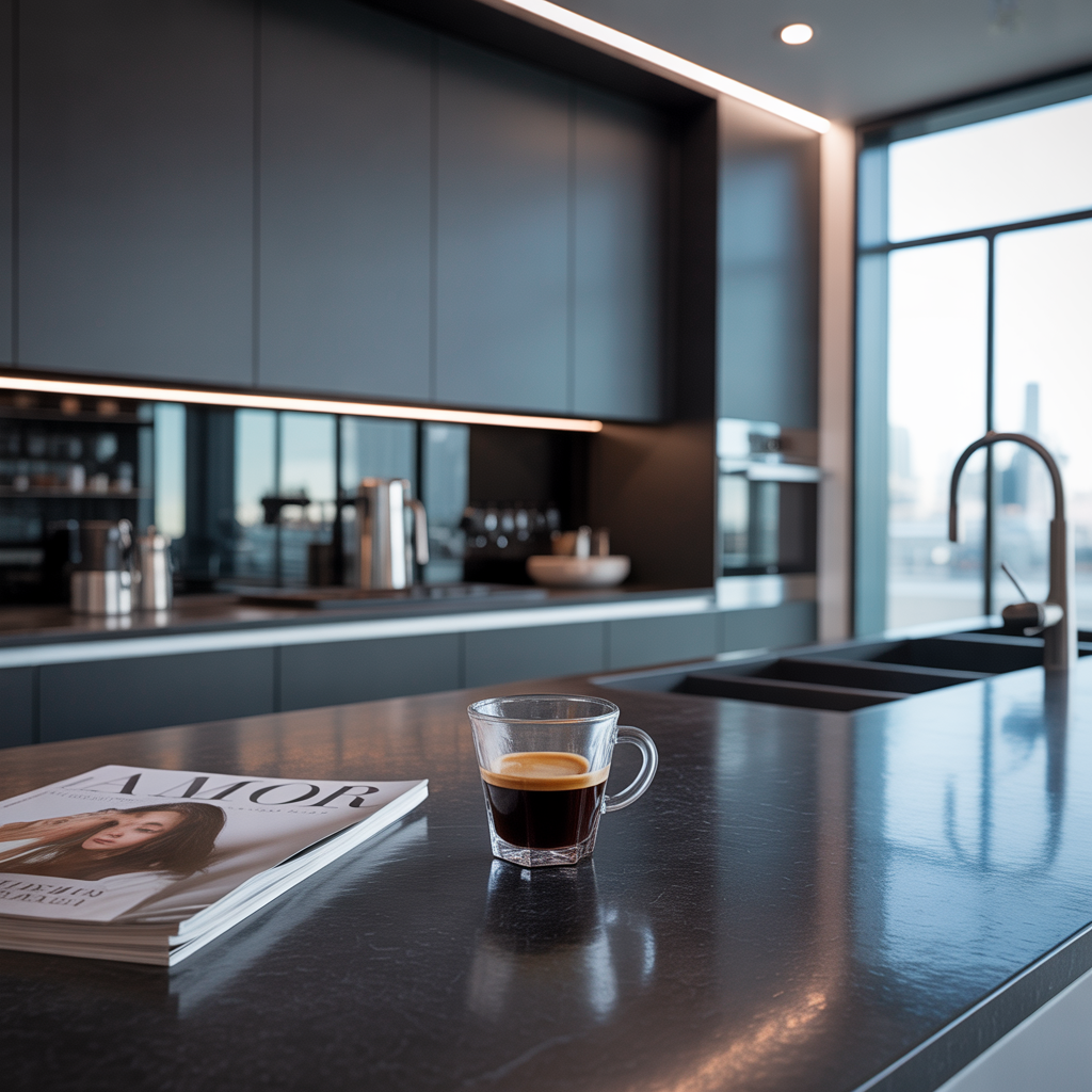 modern black kitchen