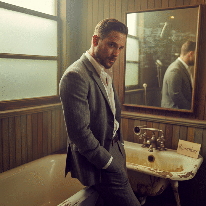 Moody Vintage Bathroom