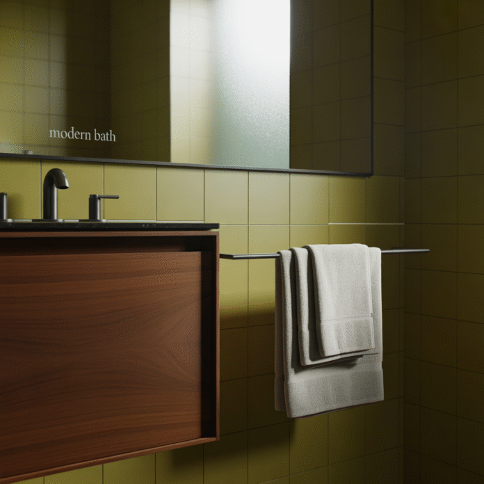 Olive Green Bathroom