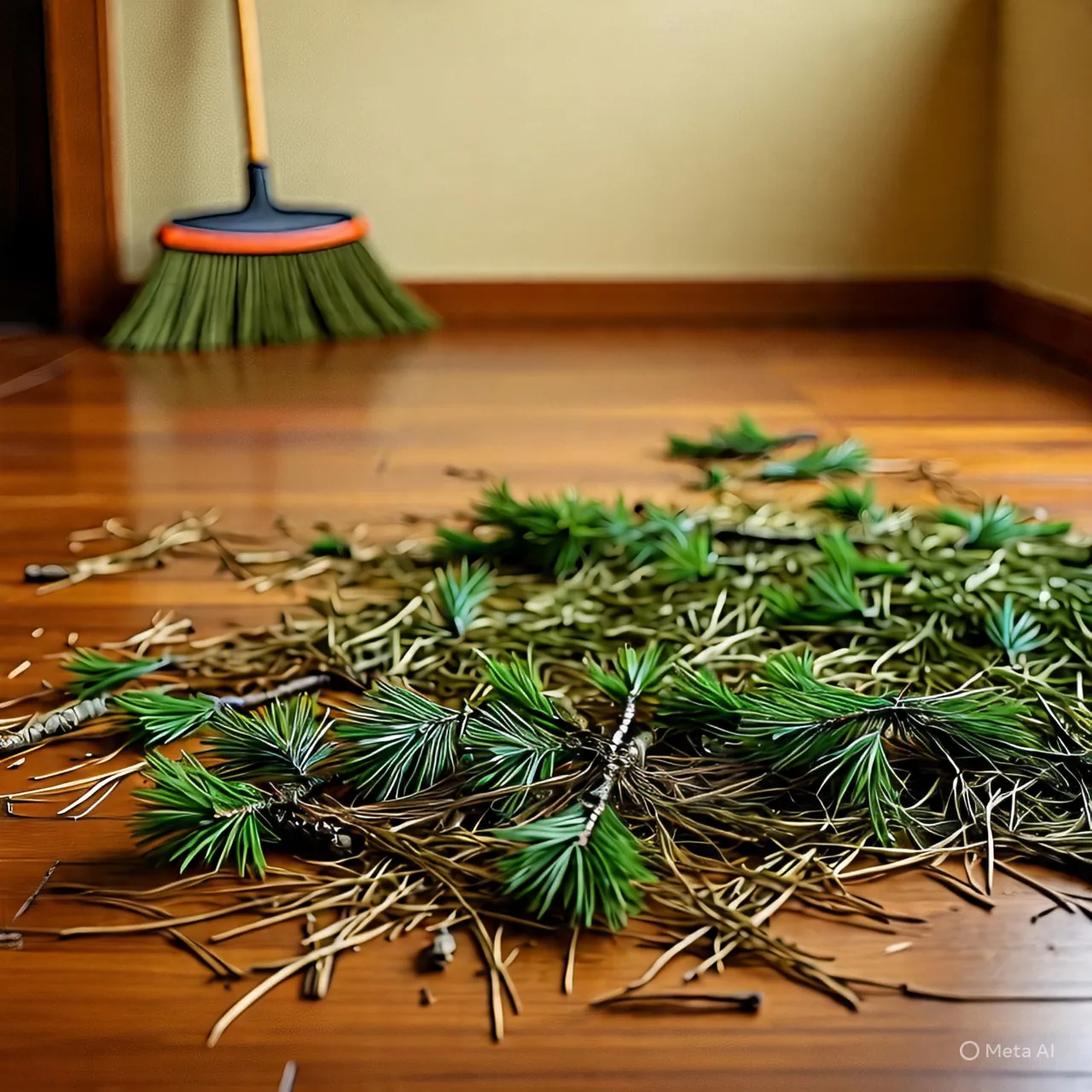 How to Keep Pine Needles from Scattering All Over the Floor 