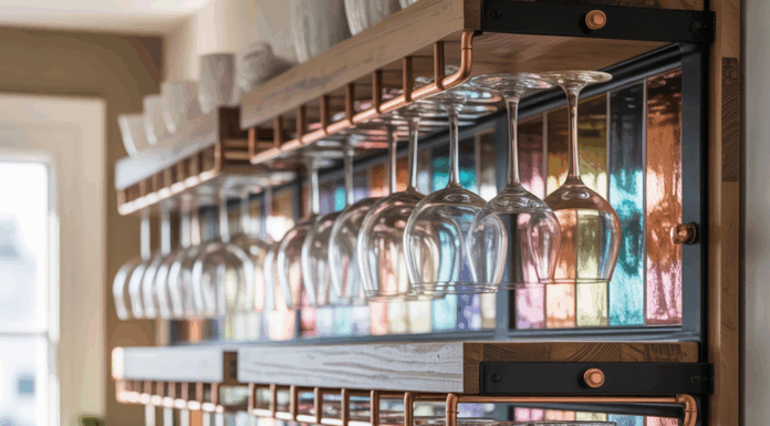 Creative Wine Glass Display