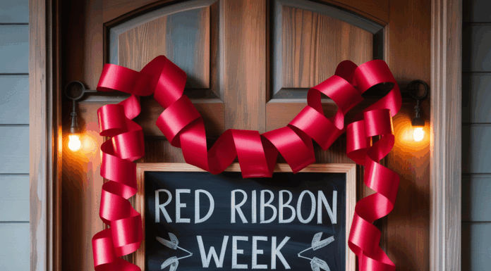 Red Ribbon Week Door Decor Ideas: 15 Creative DIY Designs