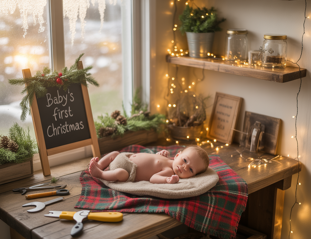 Baby Christmas Photoshoot Home Ideas — DIY Holiday Portraits for Your Little One
