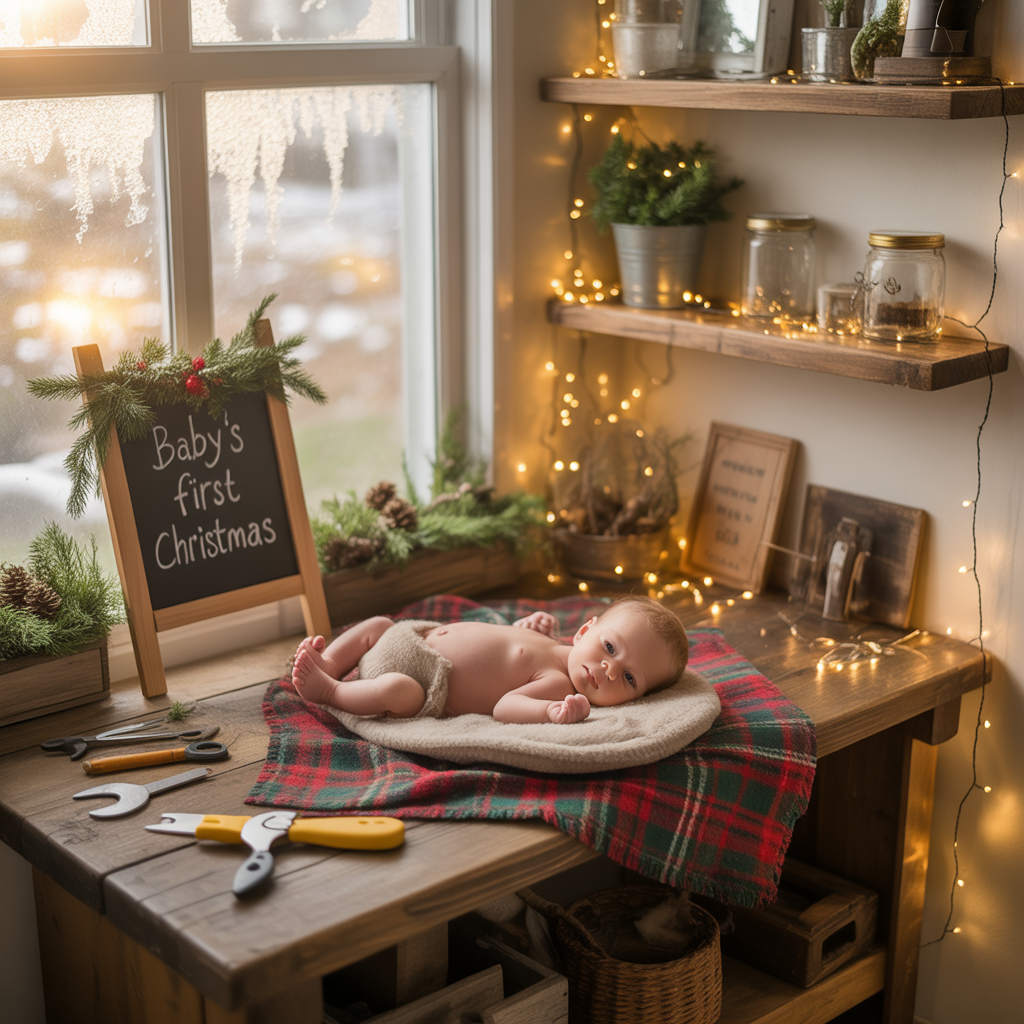 Baby Christmas Photoshoot Home Ideas — DIY Holiday Portraits for Your Little One