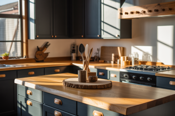 Black and Natural Wood Kitchen: Modern Rustic Ideas & DIY Guide