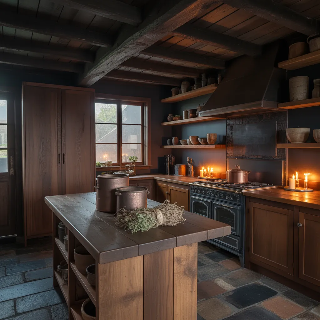 Dark Cottagecore Kitchen: Moody, Cozy, and Perfectly Doable
