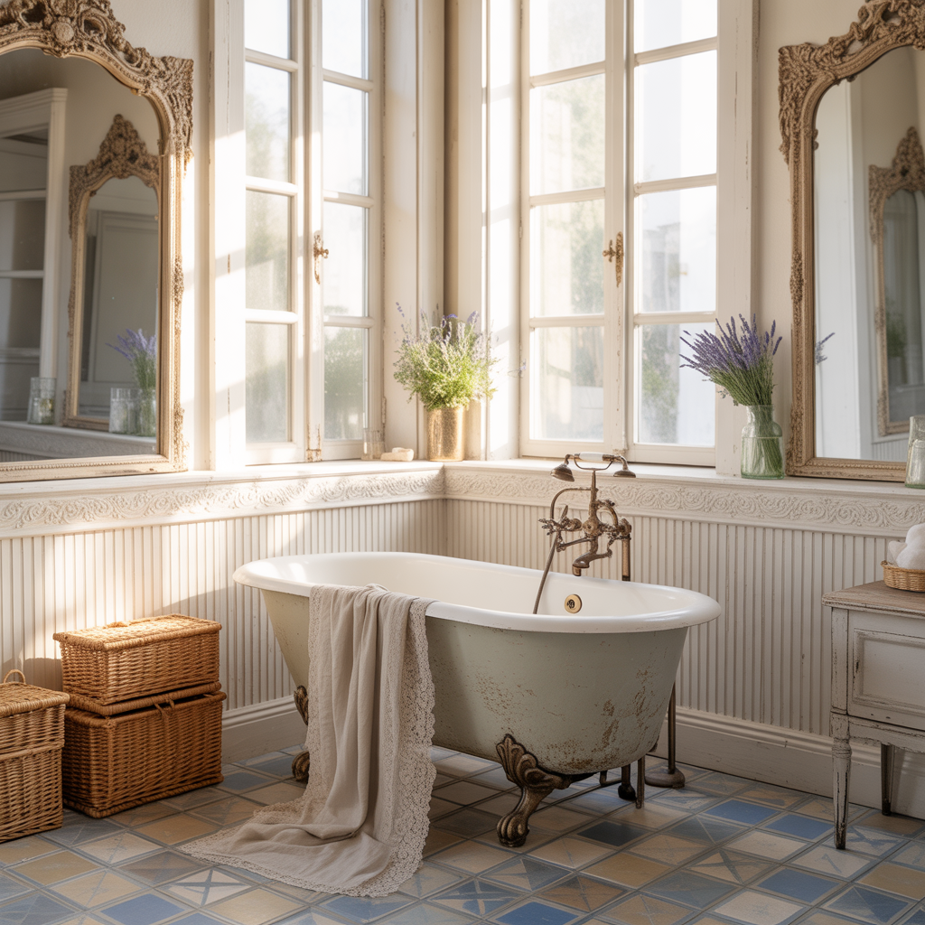 French Bathroom Decor Vintage