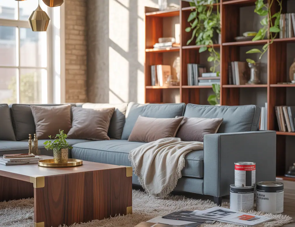 Grey Couch Living Area Ideas