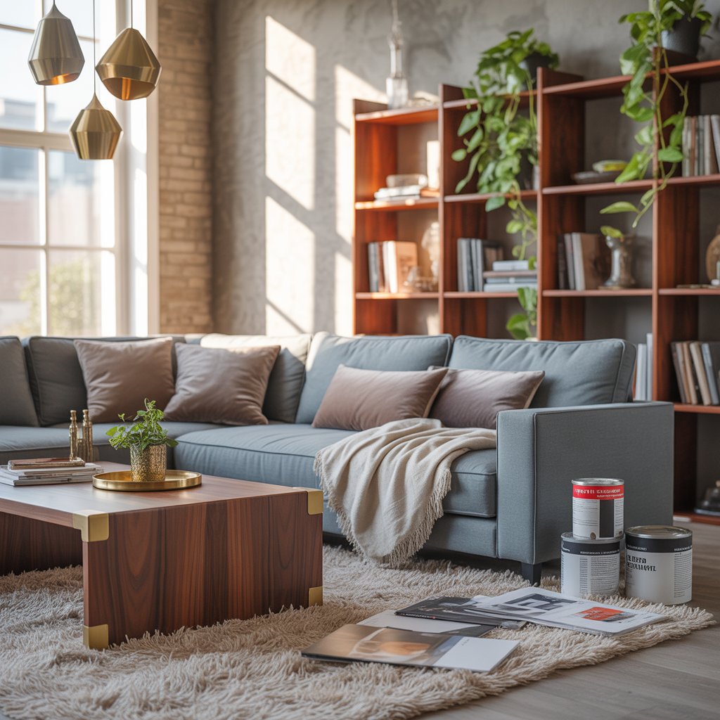 Grey Couch Living Area Ideas