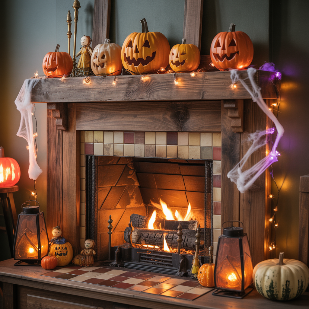 Halloween Fireplace Decor: Easy DIY Mantel Ideas to Haunt Your Home
